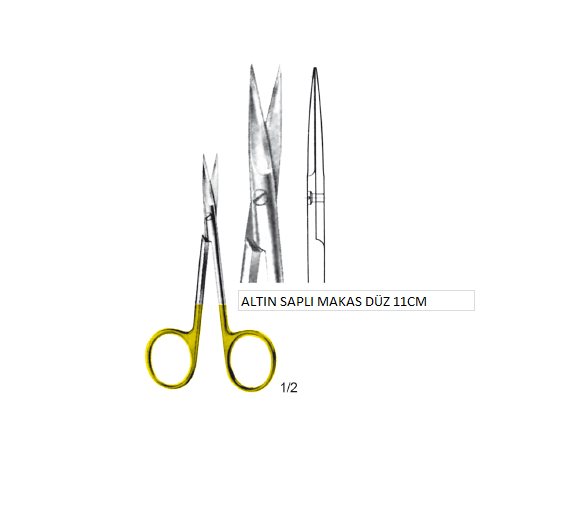 ALTIN SAPLI MAKAS SİVRİ ELMAS UÇ  DÜZ 11CM