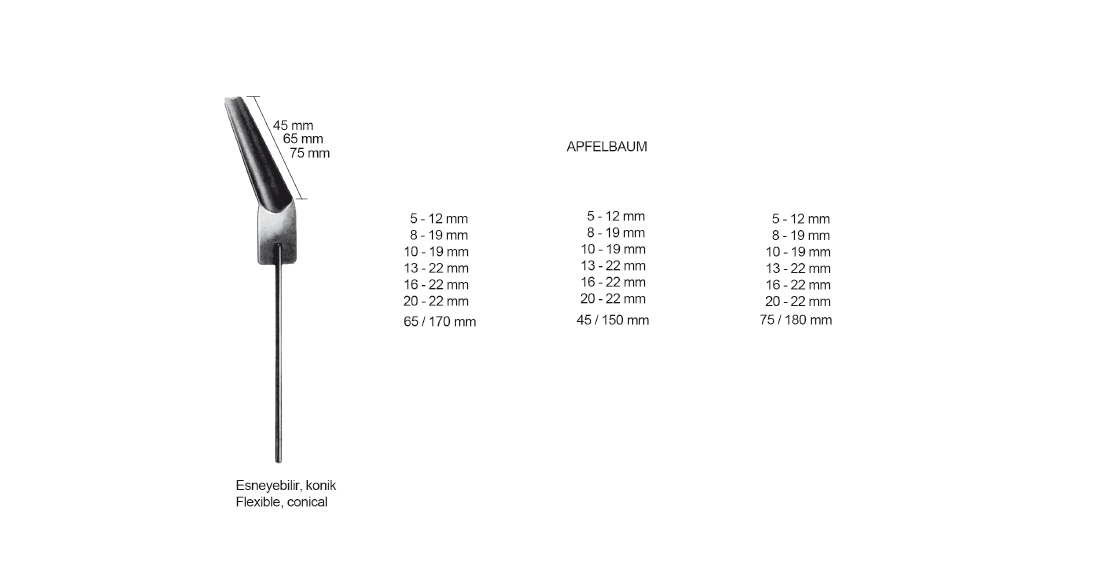 APFELBAUM BİLEYT  5-12MM 17CM