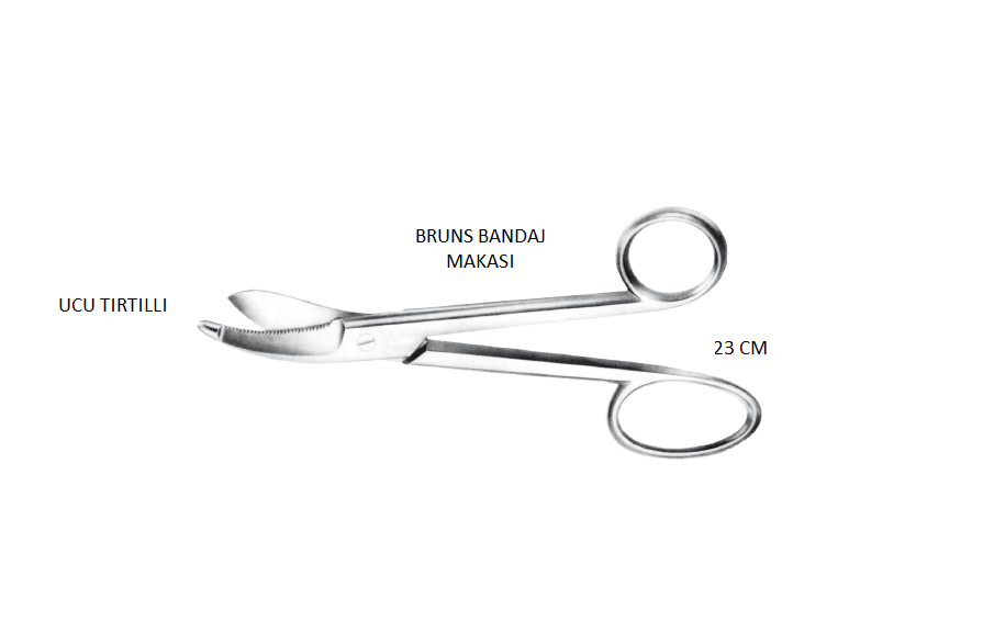 BRUNS BANDAJ MAKASI AĞIZ KISMI TIRTILLI KAYDIRMAZ ORTOPEDİ 23.5 CM