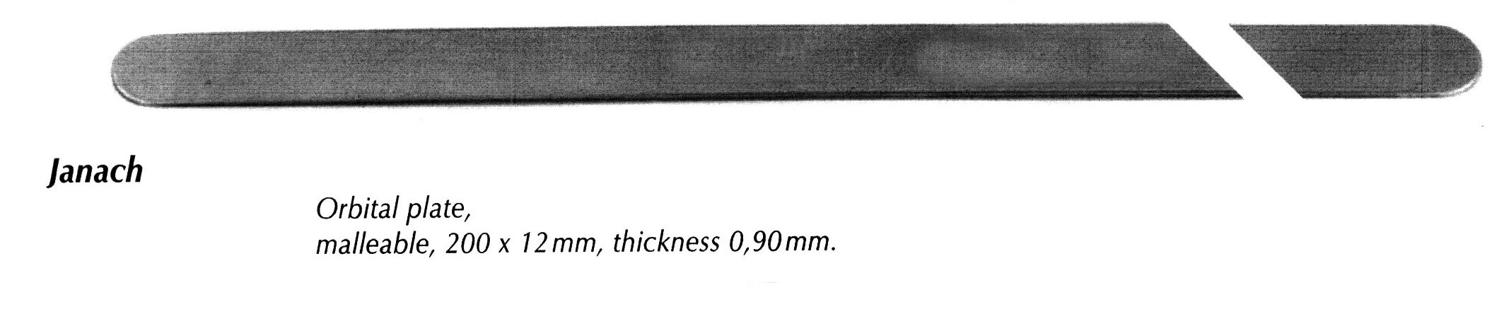 BÜKÜLEBİLİR ORBİTAL PLAKA 200X12 KALINLIK 0.90 MM