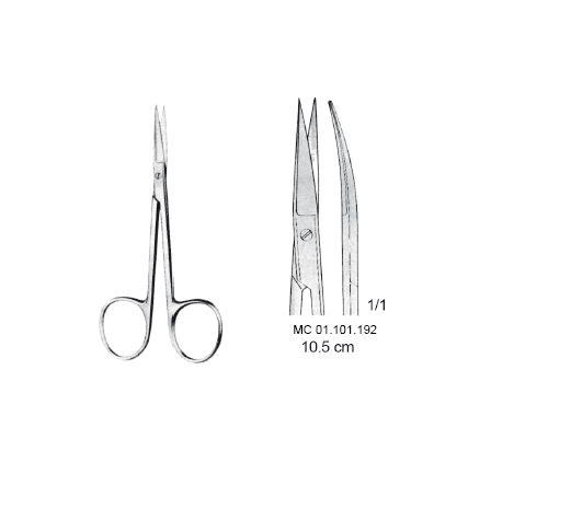 COTTLE-MASING PLASTİK CERRAHİ MAKASI EĞRİ S/S 10.5 CM 