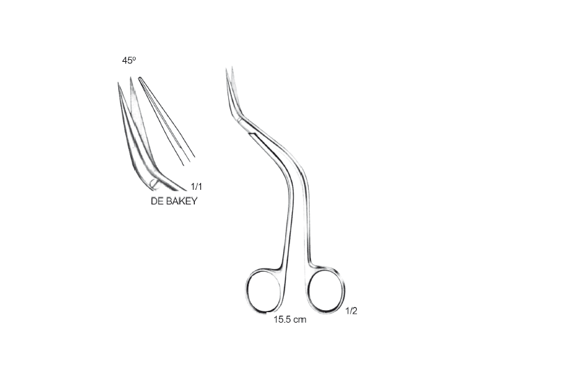 DE BAKEY VASKULER MAKAS DE BAKEY 55' AÇILI 15.5CM KALP DAMAR CERRAHİSİ