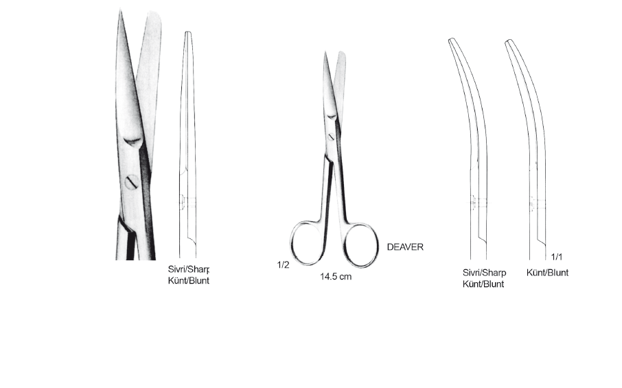 DEAVER MAKAS EĞRİ KÜNT/SİVRİ 14.5CM 