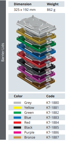 DENTAL MODEL BOX BARRIER LIDS