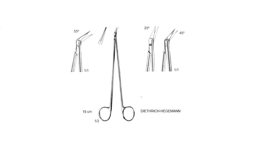 DIETRICH-HEGEMAN VASKULER MAKAS 45° AÇILI 18CM KALP DAMAR CERRAHİSİ