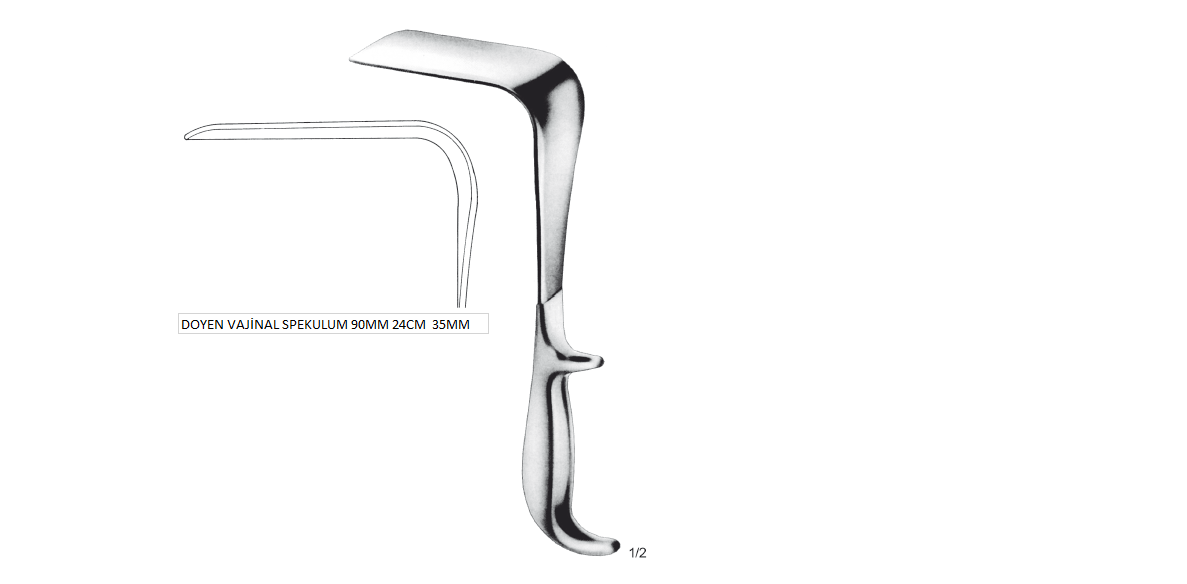 DOYEN VAJİNAL SPEKULUM 90MM 24CM  35MM