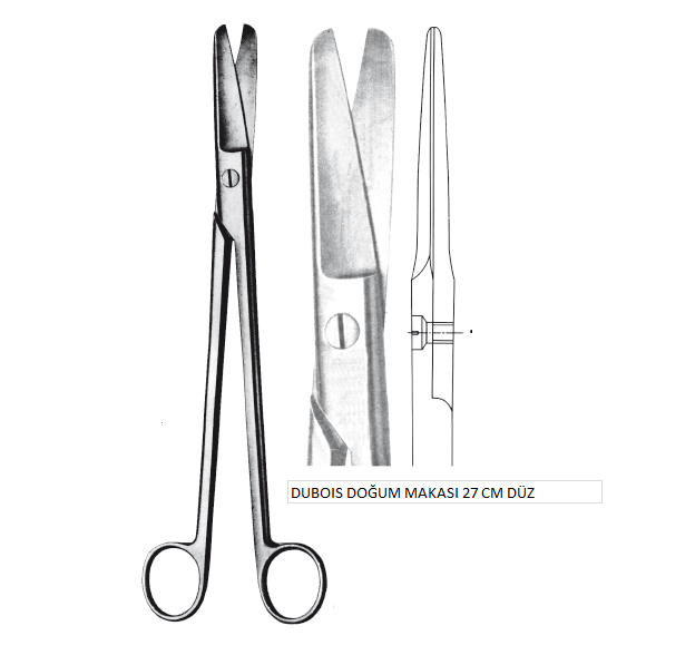 DUBOIS DOĞUM MAKASI 27 CM DÜZ