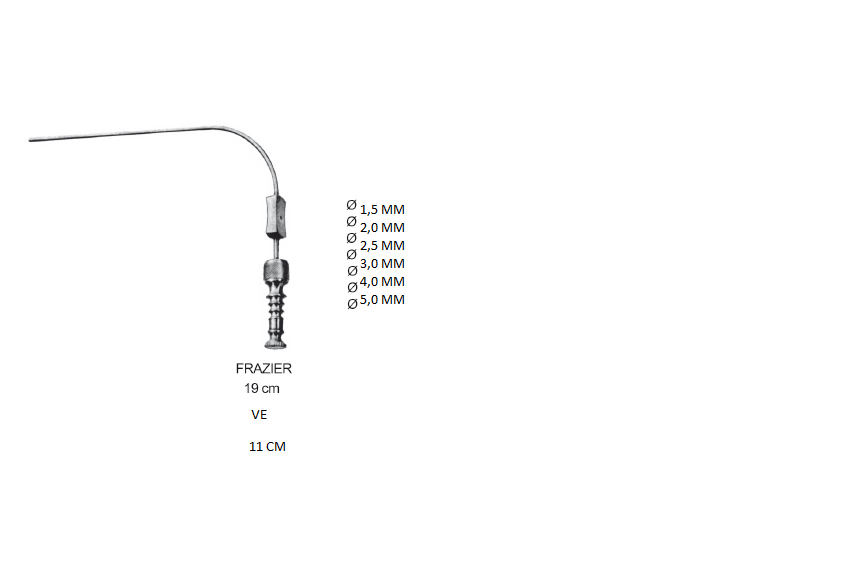 FRAZIER ASPİRATÖR UCU ÇAP  4.0  MM 11.5CM