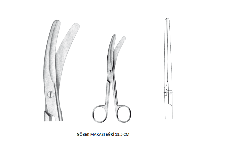 GÖBEK MAKASI EĞRİ 13.5 CM