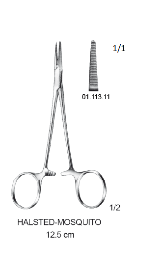 HALSTEAD MASKİTO KLEMP DÜZ 12.5 CM