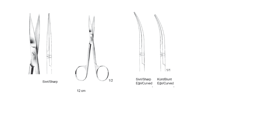 HASSAS MAKAS DÜZ SİVRİ/SİVRİ  12CM