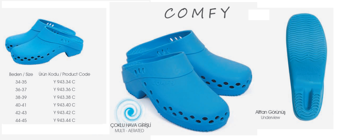 COMFY HASTANE VE AMALİYATHANE ANTİ- STATİK TERLİK MAVİ