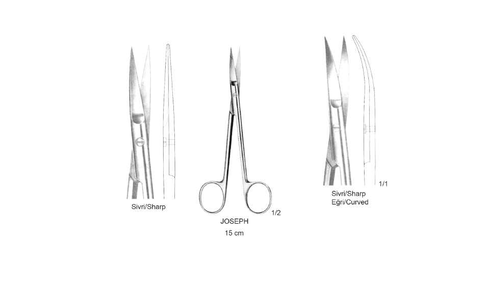 JOSEPH ZARİF MAKAS DÜZ 15CM