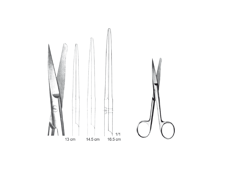 KESME YARMA MAKASI KÜNT SİVRİ DÜZ 14.5CM