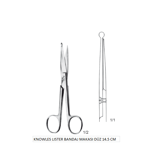 KNOWLES LISTER BANDAJ MAKASI DÜZ 14.5 CM