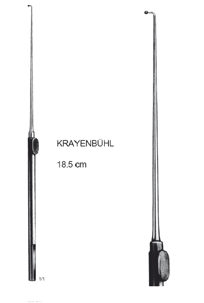 KRAYENBÜHL KANCA SİNİR HOOK BEYİN CERRAHİ 18.5CM