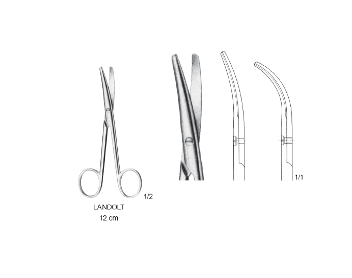 LANDOLT ENUCLEATION MAKAS HAFİF EĞRİ 12CM