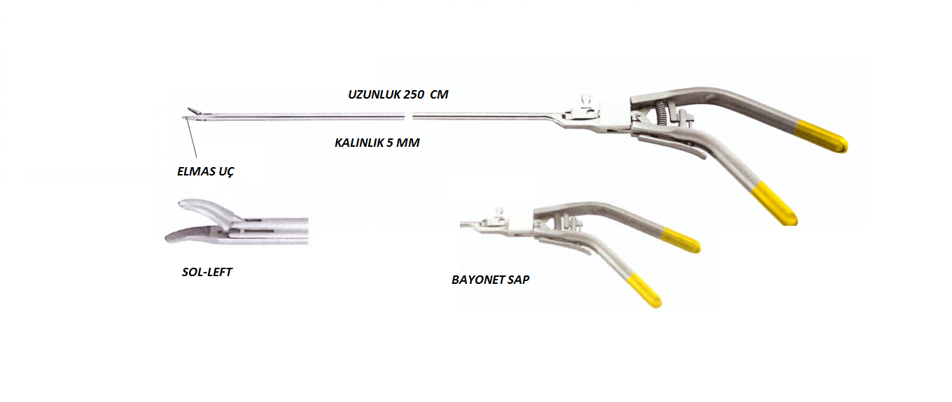 LAPAROSKOPİK PORTEGÜ NEED HOLDER SOL-LEFT 250 CM ÇAP 5 MM