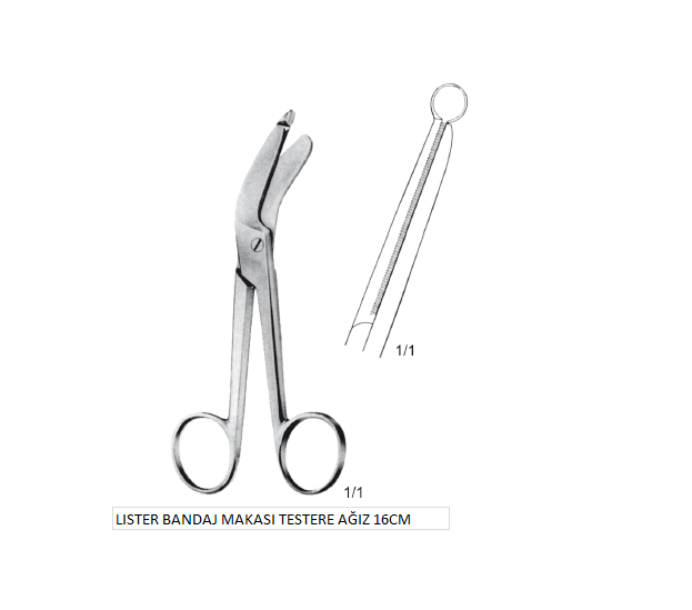LISTER BANDAJ MAKASI TESTERE AĞIZ 16CM