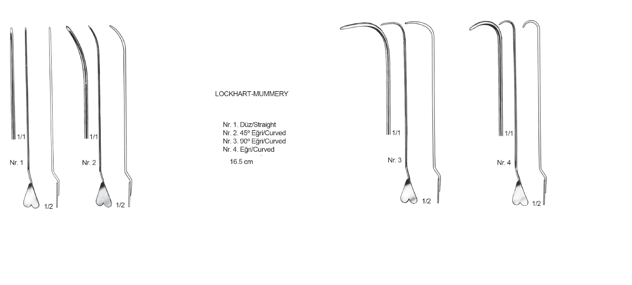LOCKHART-MUMMERY PROB NO:3 90 DERECE EĞRİ 16.5CM