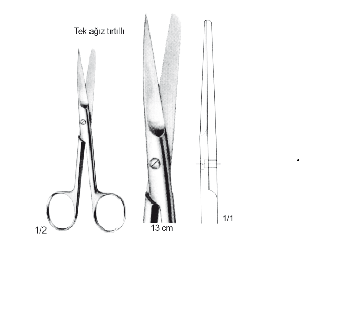 MAKAS  KÜNT /SİVRİ TIRTIL AĞIZLI 14.5CM DÜZ 