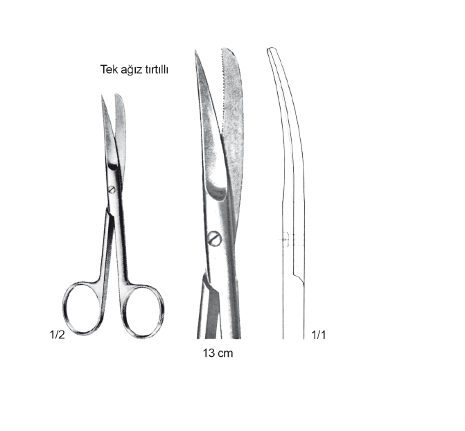MAKAS  KÜNT /SİVRİ TIRTIL AĞIZLI 14.5CM EĞRİ