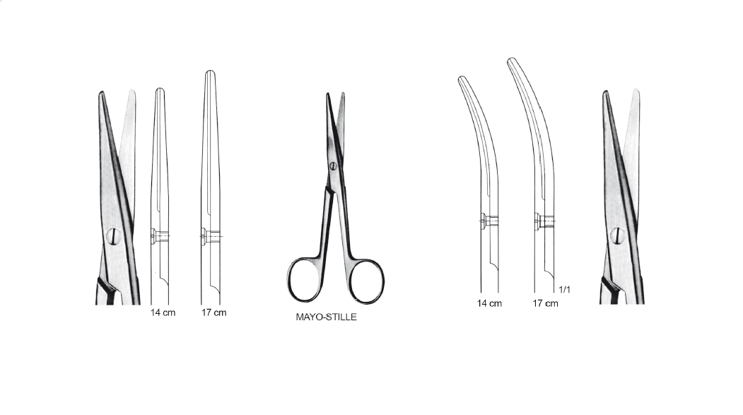 MAYO-STİLLE MAKAS DÜZ 14 CM