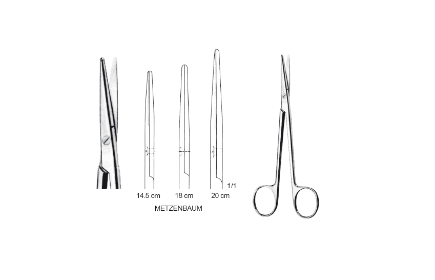 METZENBAUM MAKAS KÜNT/KÜNT  DÜZ 14.5 CM