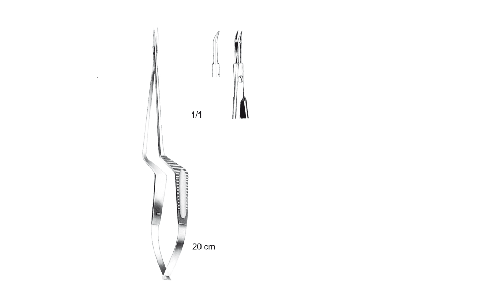 MİKRO MAKAS (BAYONET) EĞRİ  20 CM