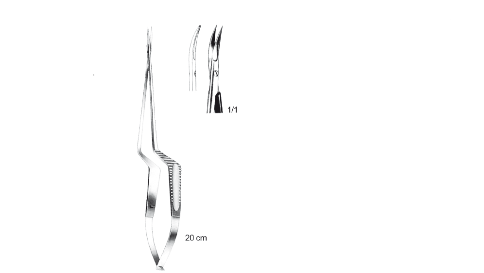MİKRO MAKAS (BAYONET) EĞRİ  20 CM