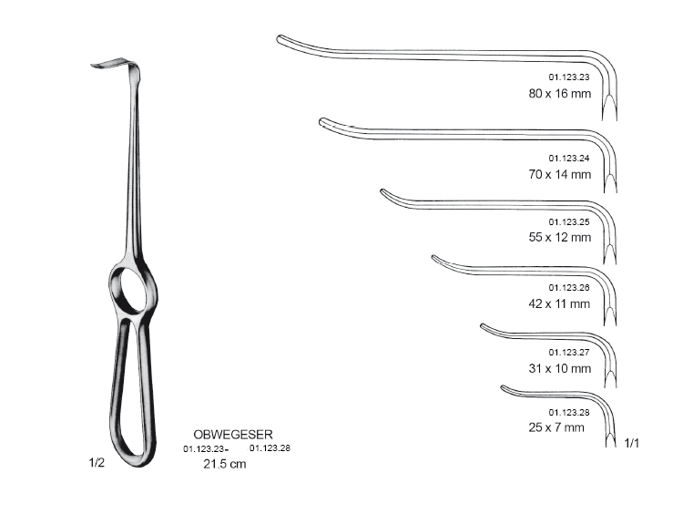 OBWEGESER EKARTÖR 55X12MM 21.5CM