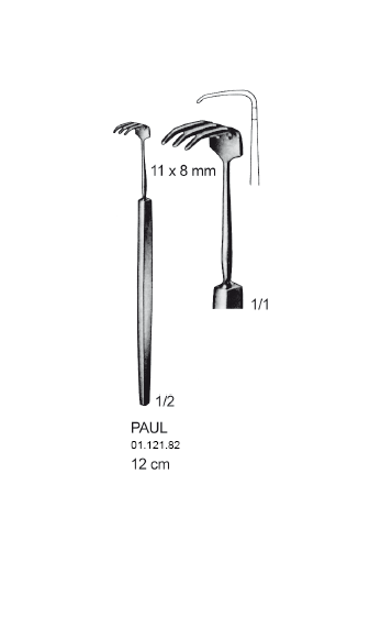 PAUL  TENDON 3 DİŞLİ KANCA 11X8MM 12CM