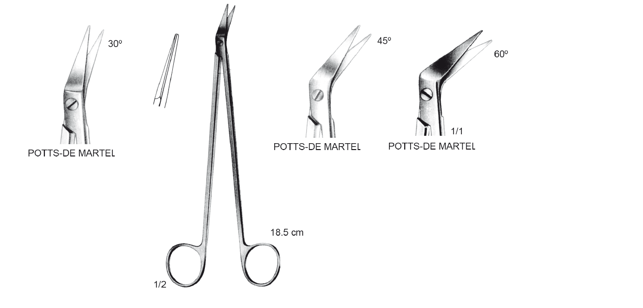 POTTS-DE MARTEL VAKULER MAKAS 60° 18.5CM KALP DAMAR CERRAHİSİ