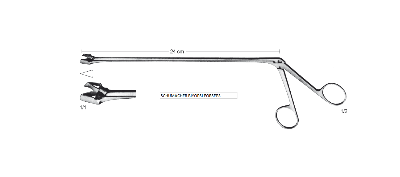 SCHUMACHER BİYOPSİ FORSEPS KÜÇÜK AĞIZ 24 CM