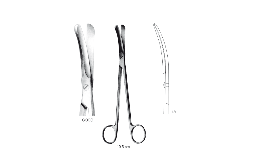 SCHWECKENDIEK TONSİL MAKASI EĞRİ 19.5CM