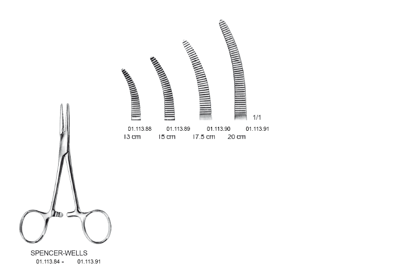 SPENCER-HEMOSTATİK PENS KİLİTLİ EĞRİ 13CM
