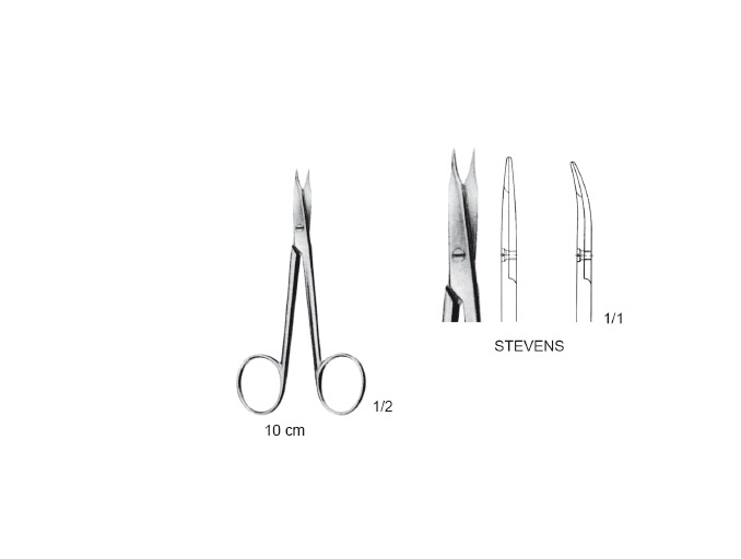 STEVENS DİSEKSİYON MAKAS KESKİN EĞRİ 11.5CM