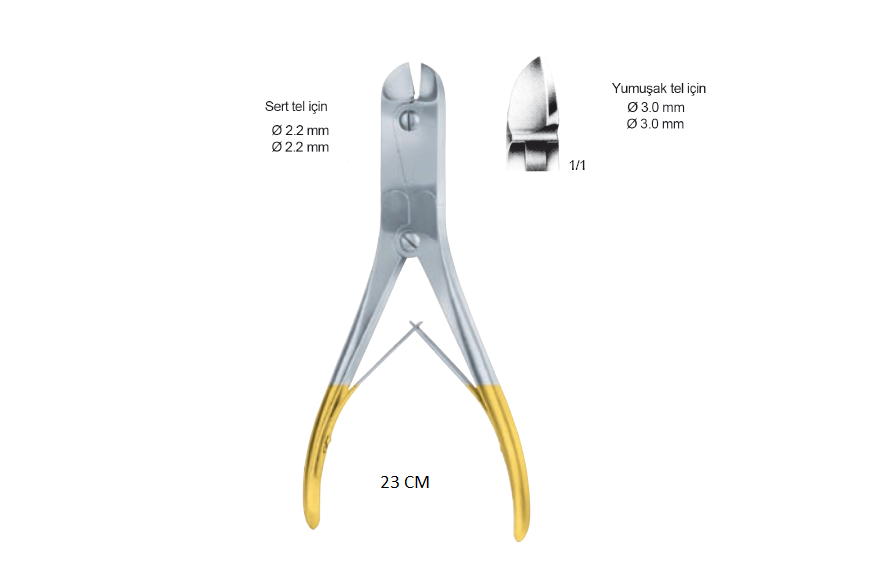 TEL MAKASI DÜZ AĞIZLI  ÇAP.2.2MM-3.0MM 23.5CM