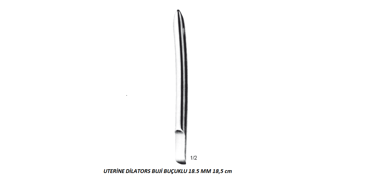 UTERİNE DİLATORS BUJİ BUÇUKLU 18.5 MM 18,5 cm