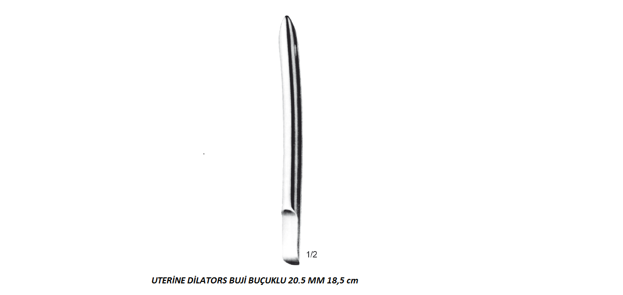 UTERİNE DİLATORS BUJİ BUÇUKLU 20.5 MM 18,5 cm