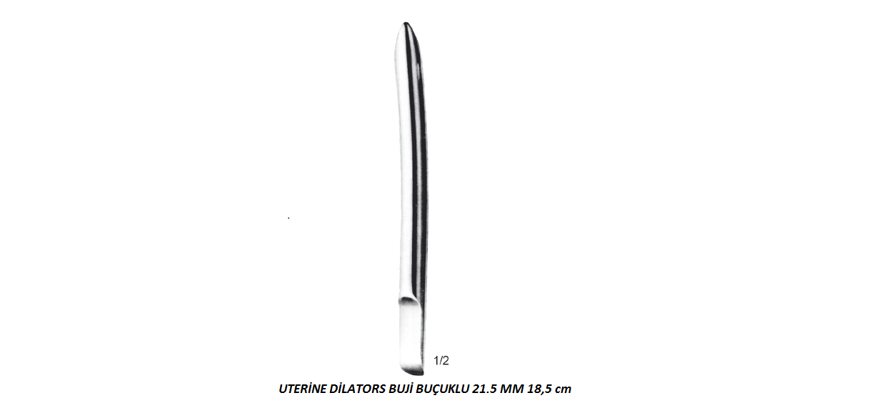 UTERİNE DİLATORS BUJİ BUÇUKLU 21.5 MM 18,5 cm