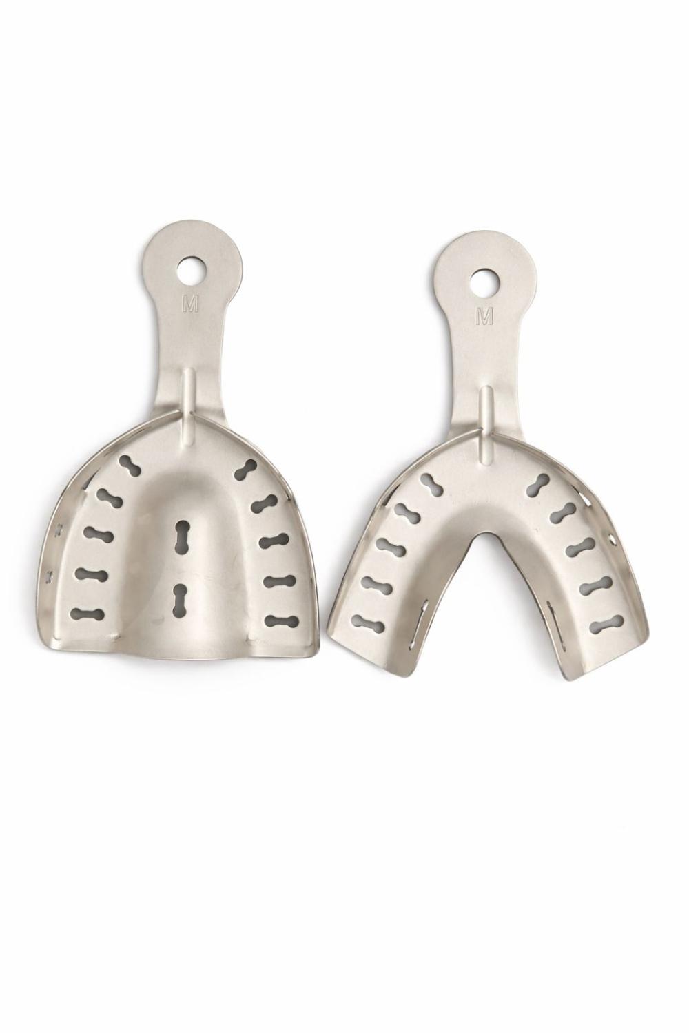 Diş Ölçü Kaşığı L Boy | Dişli Alt-Üst Takım | Paslanmaz Çelik Dentate Ölçü Kaşığı