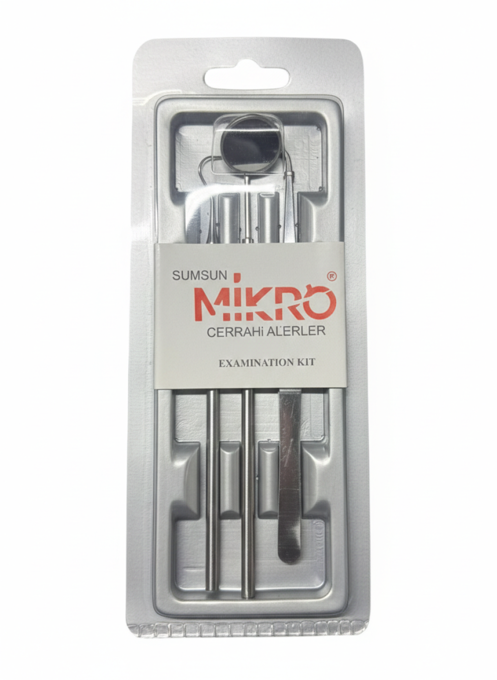 Paslanmaz Çelik Diş Muayene Seti 3'lü - Diş Hekimi Muayene Aletleri (Ayna, Sond, Presel)